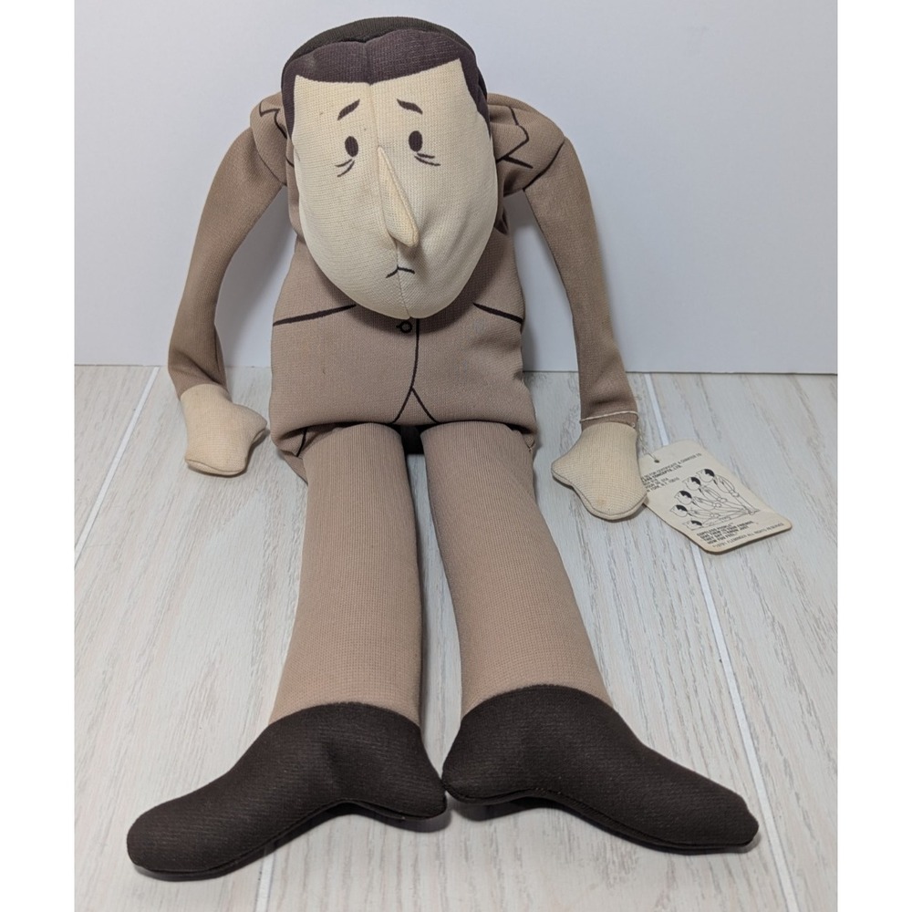 Copeless People plush stuffed sad man doll Toy Vintage 1979 Tag microbead filled